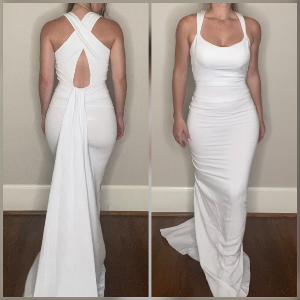 Minimalist simple wedding dress, reception wedding dress, elopement dress